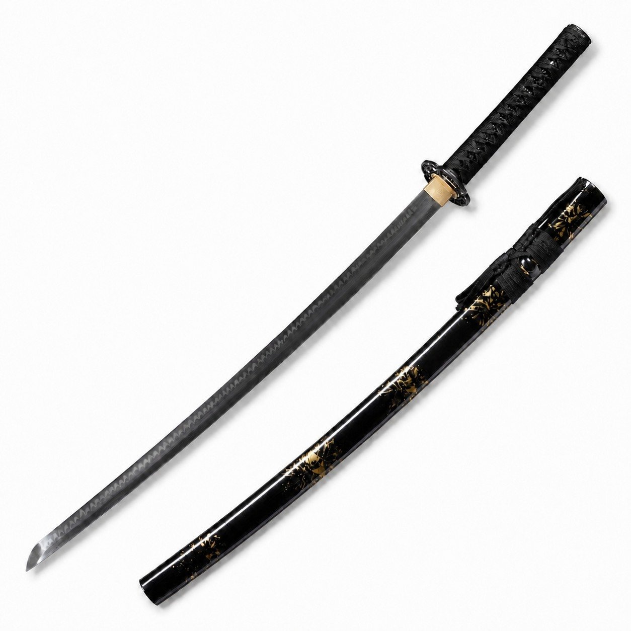 Black Dragon Wave Samurai Fixed Blade Knife