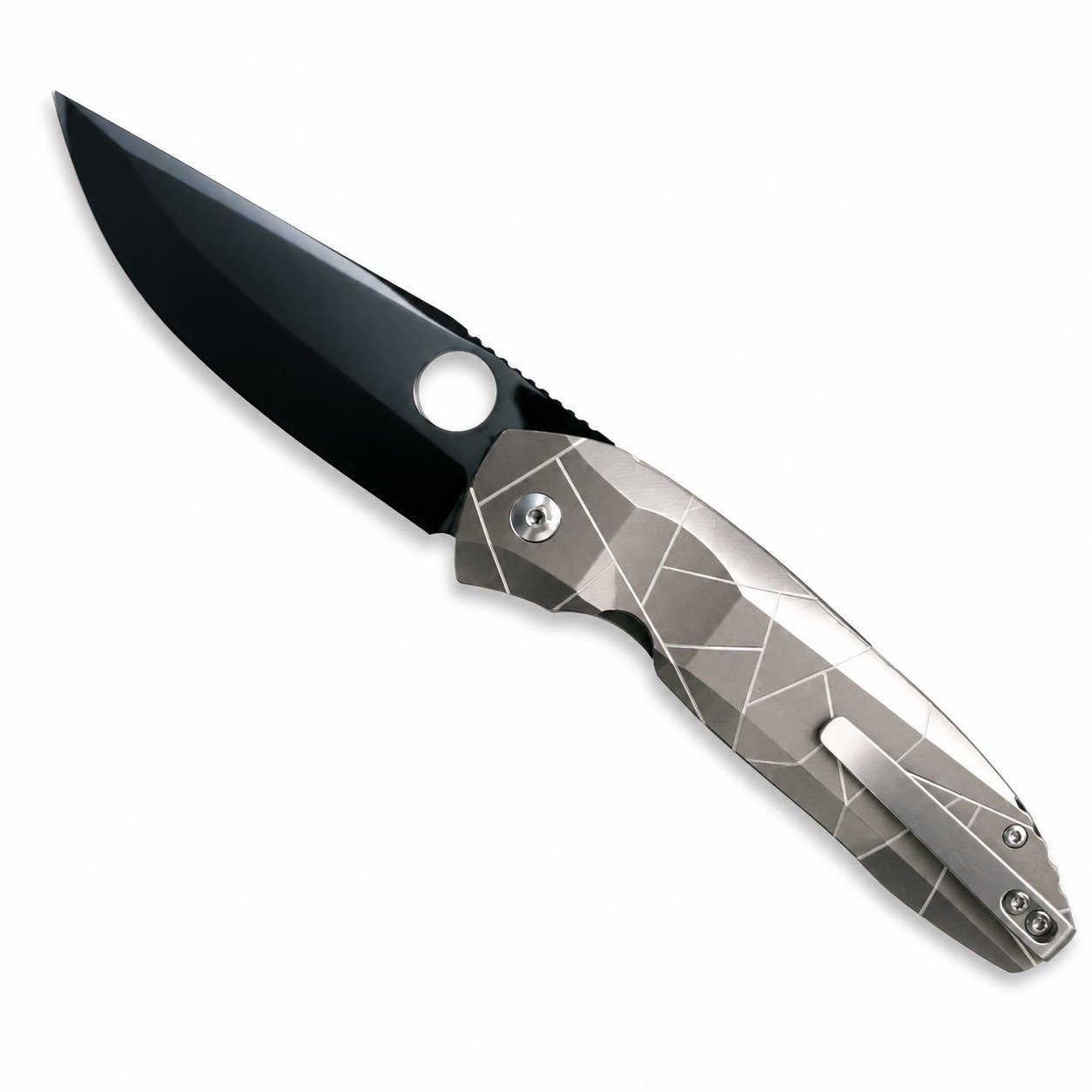 C199 M390 Mirror DLC Blade Titanium Handle SF Express