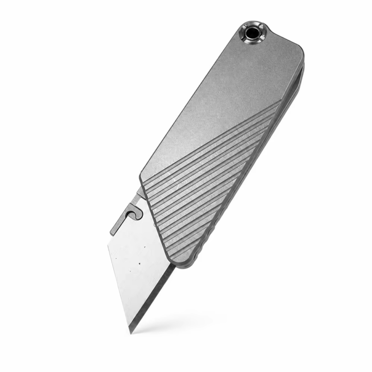 Navaja plegable utilitaria compacta con llavero y hoja sustituible